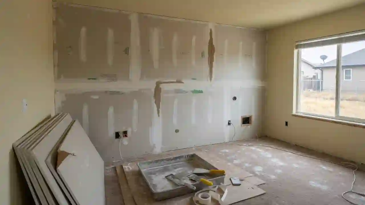 Drywall hang and tape in a Meridian house